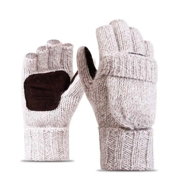 Smart Fingerless Gloves With Attached Mittens