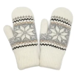 Snowflake Mitten Ivory