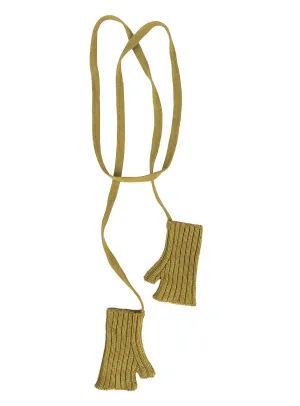 Sylfaen Fingerless Mittens - Ochre