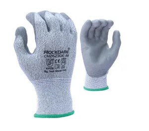 Task Cutman HDPE Fiber Glove w/ Gray Polyurethane Coated Palm - ANSI Cut Level A2