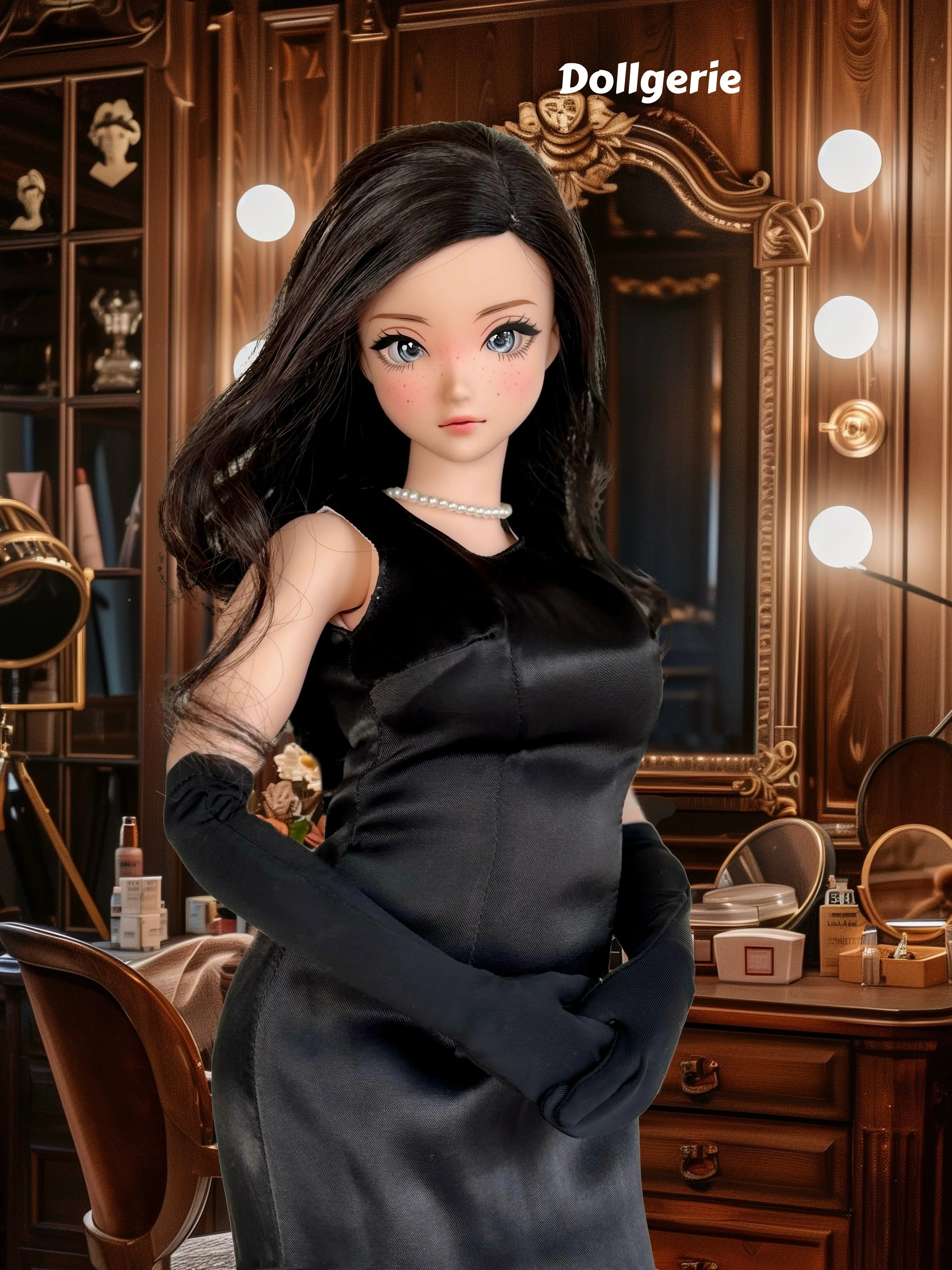 The classic Audrey Hepburn black givenchy dress