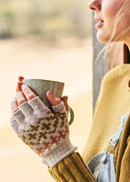 UIMI Alice Fingerless Merino Gloves - Mushroom