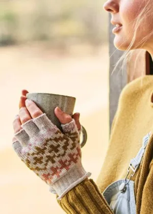 UIMI Alice Fingerless Merino Gloves - Mushroom