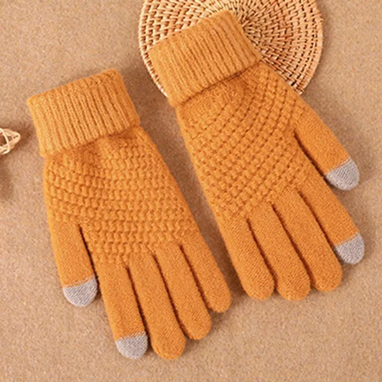 Unisex Thermal Touch Screen Warm Wool Knitted Gloves