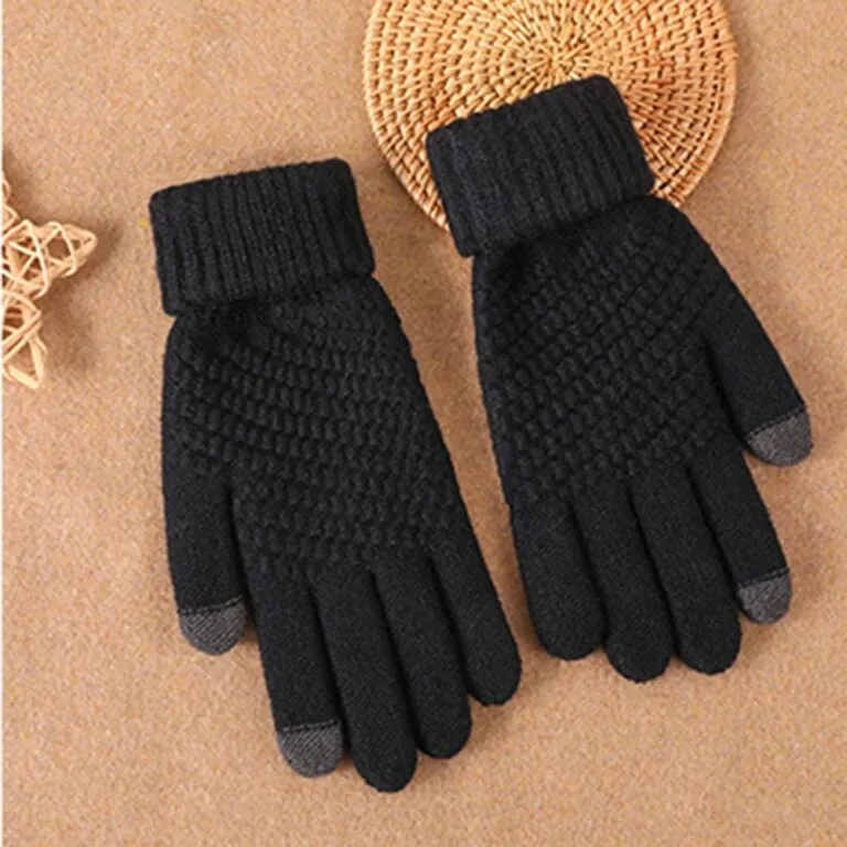 Unisex Thermal Touch Screen Warm Wool Knitted Gloves