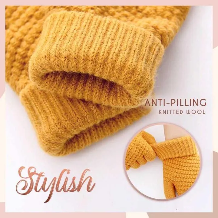 Unisex Thermal Touch Screen Warm Wool Knitted Gloves