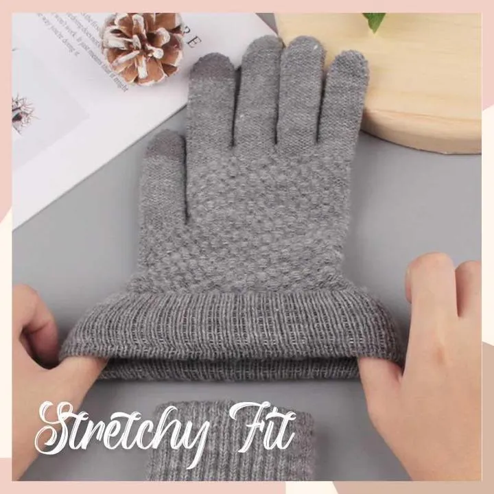 Unisex Thermal Touch Screen Warm Wool Knitted Gloves