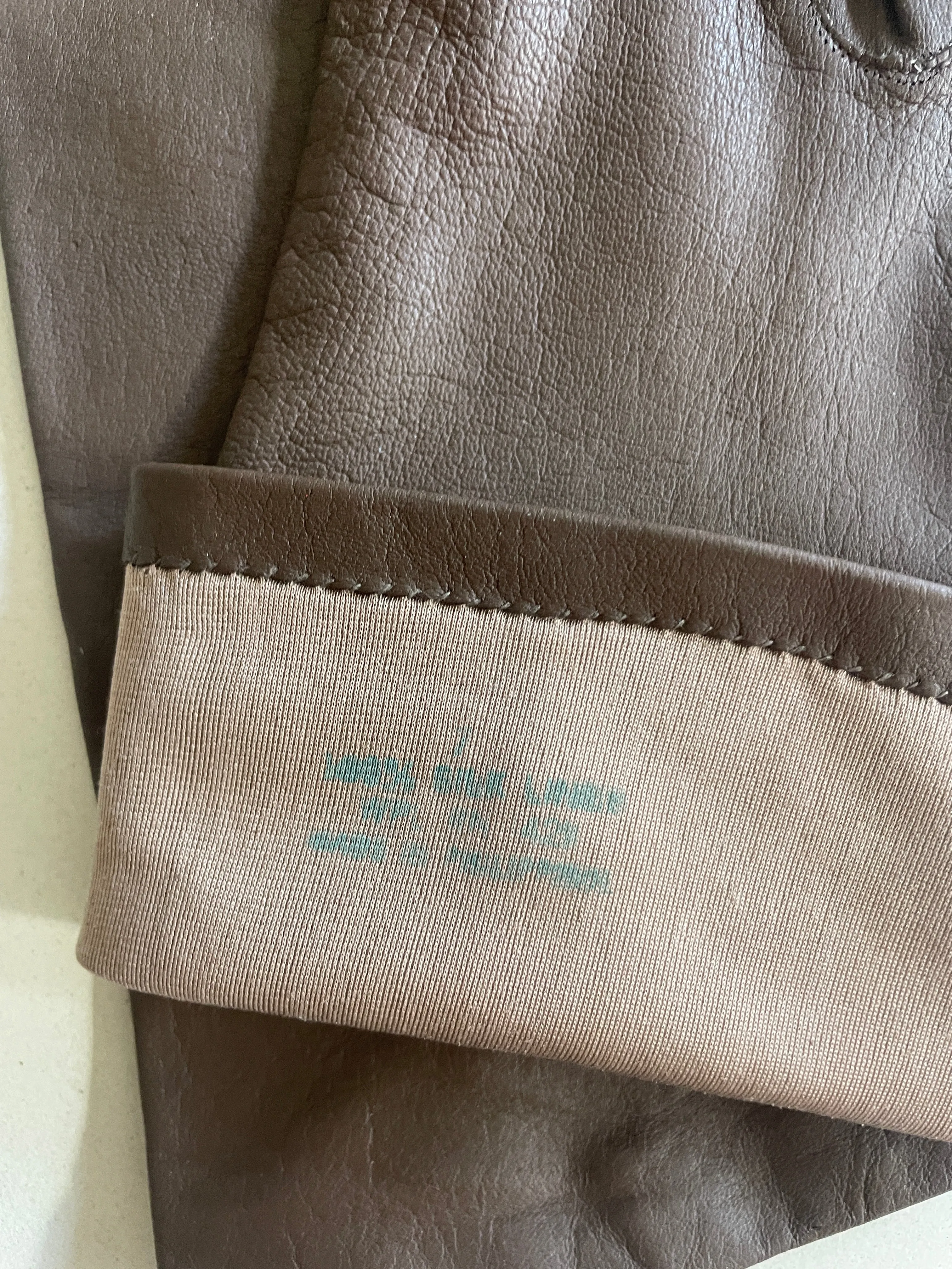 Vintage Tan Kid Leather Gloves