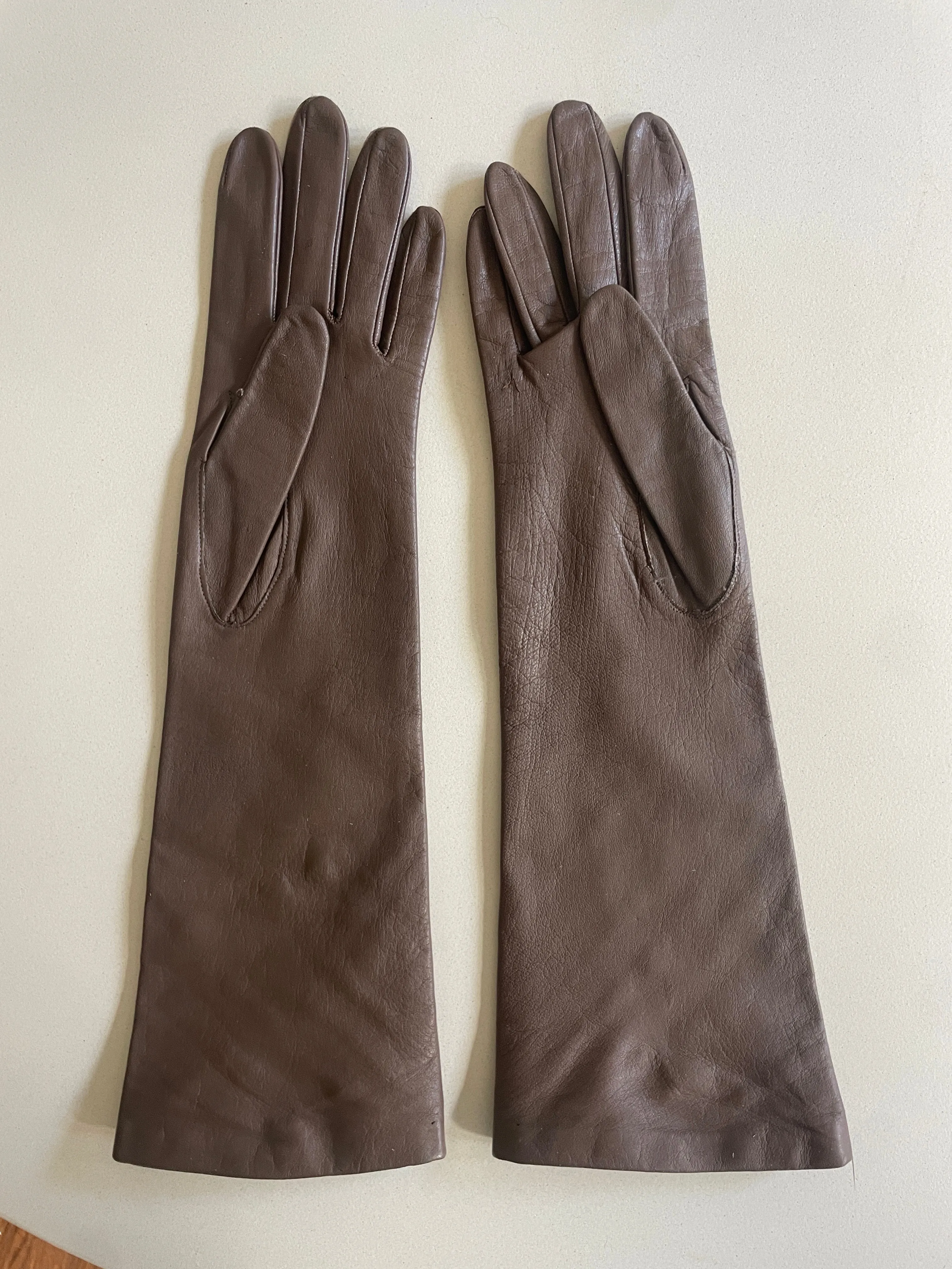 Vintage Tan Kid Leather Gloves