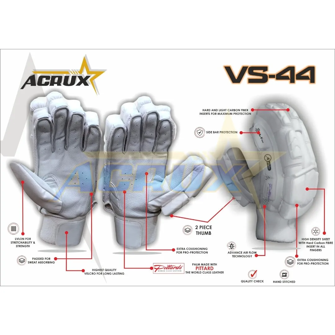 VS 44 Top Range Junior Cricket Batting Gloves Pittard Palm