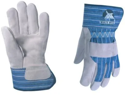 Wells Lamont Leather Palm Gloves, Large, Cowhide, Y3014L