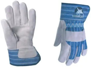 Wells Lamont Leather Palm Gloves, Large, Cowhide, Y3014L