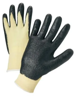 West Chester Nitrile Coated Kevlar Gloves, Small, Yellow/Black, 713KSNF/S