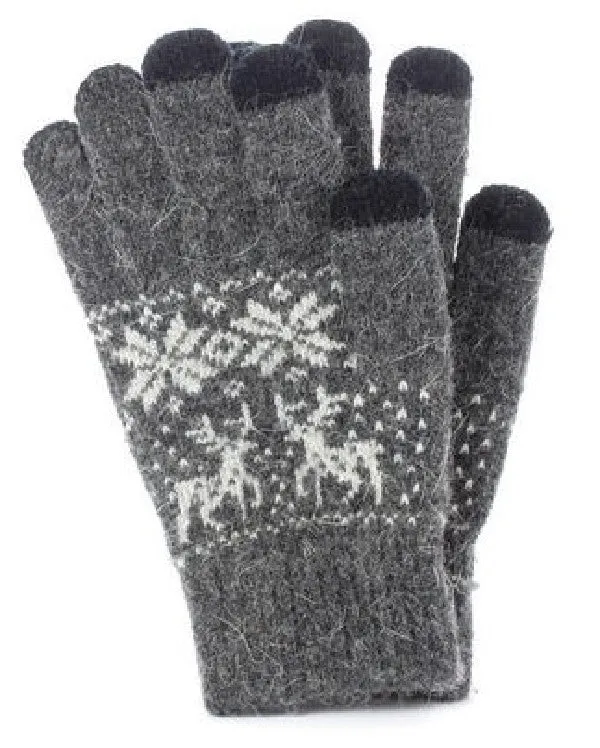 Winter Touch Gloves for Capacitive Touchscreen Devices - Light Grey, Red or Dark