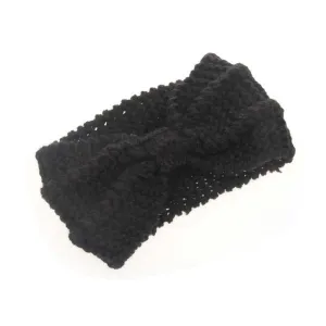 Women Crochet Bow Stretch Hairband Headwrap