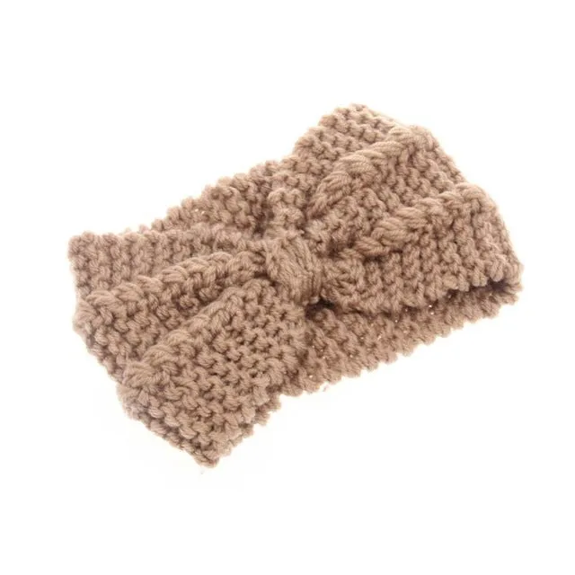 Women Crochet Bow Stretch Hairband Headwrap