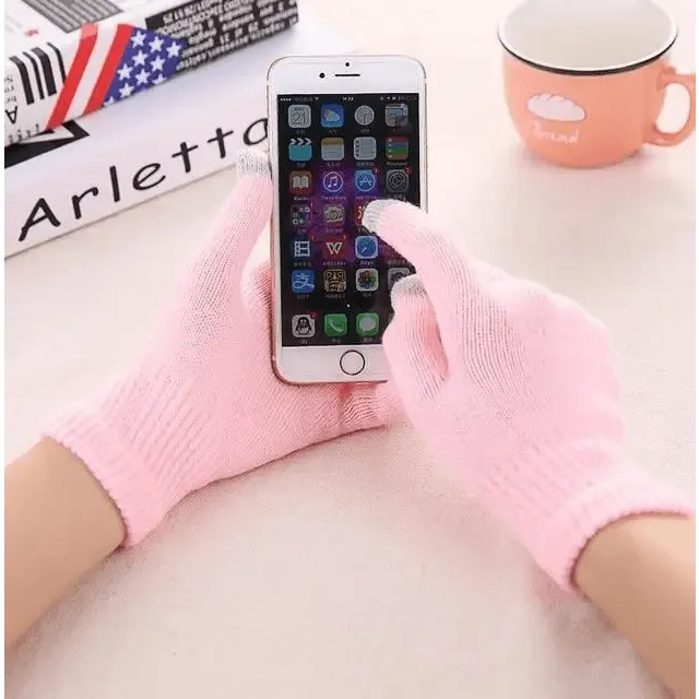 Women New Wool Knitted Gloves Winter Warm Thick Touch Screen Gloves Solid Mittens For Women For Winter Gloves Winter Touch Screen Gloves for Women and Men