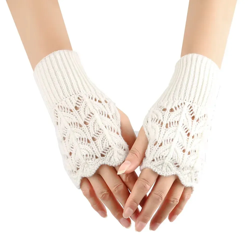 Women's & Men's Winter Half-Finger Gloves - Thickened