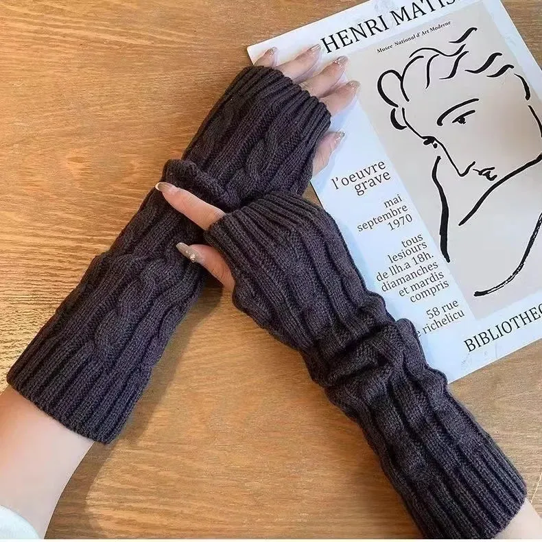 Women's & Men's Winter Half-Finger Gloves - Thickened