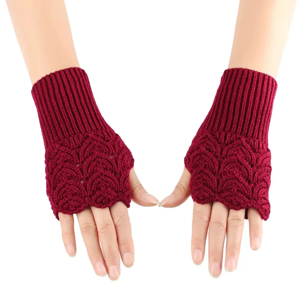 Women's & Men's Winter Half-Finger Gloves - Thickened