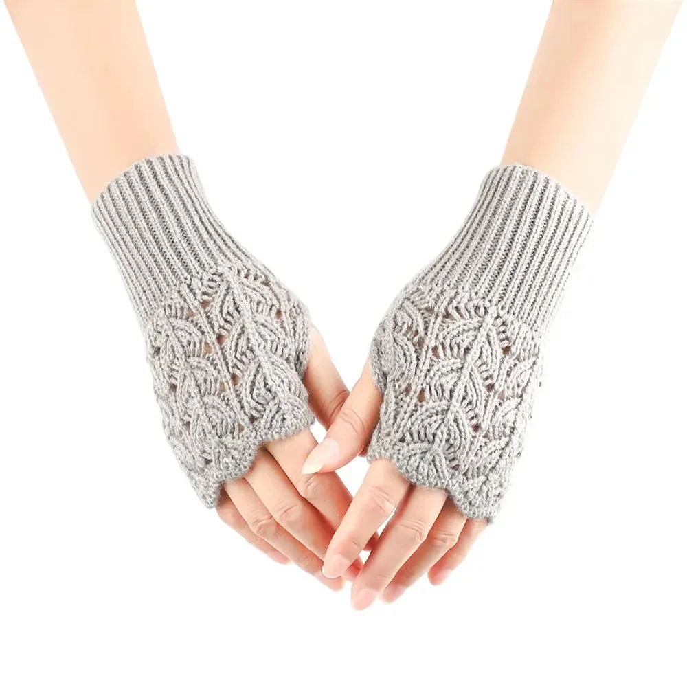 Women's & Men's Winter Half-Finger Gloves - Thickened