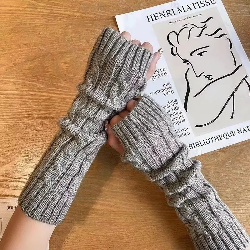 Women's & Men's Winter Half-Finger Gloves - Thickened