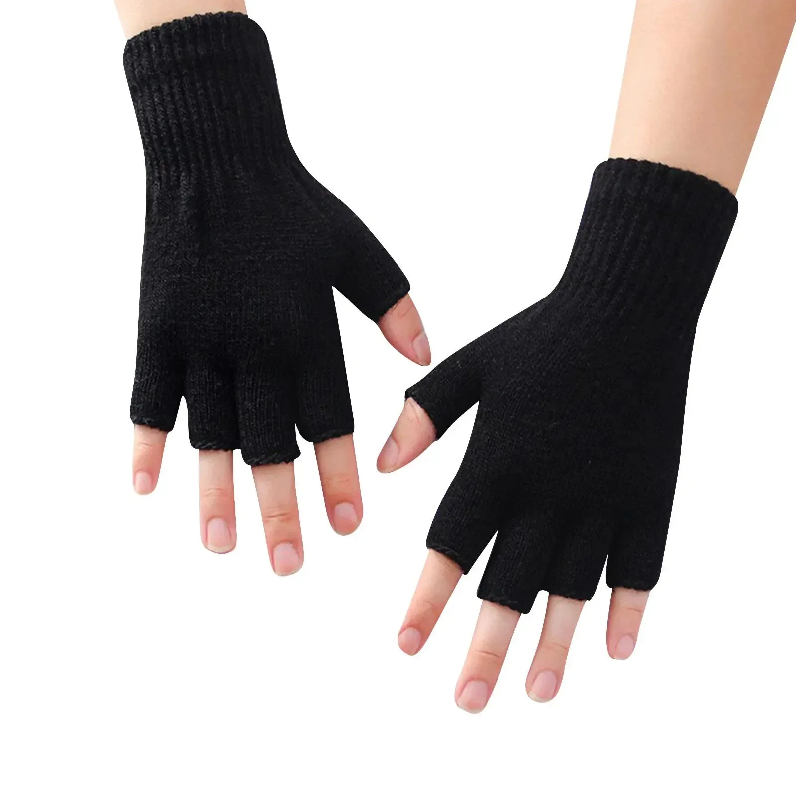 Women's & Men's Winter Half-Finger Gloves - Thickened