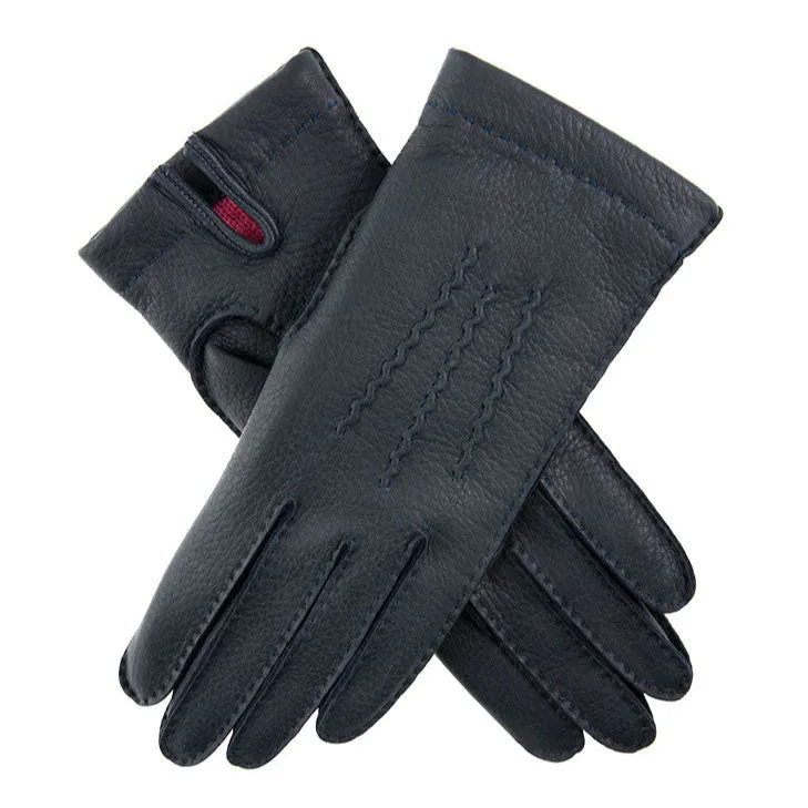 Women's Heritage Handsewn Three-Point Cashmere-Lined Deerskin Leather Gloves