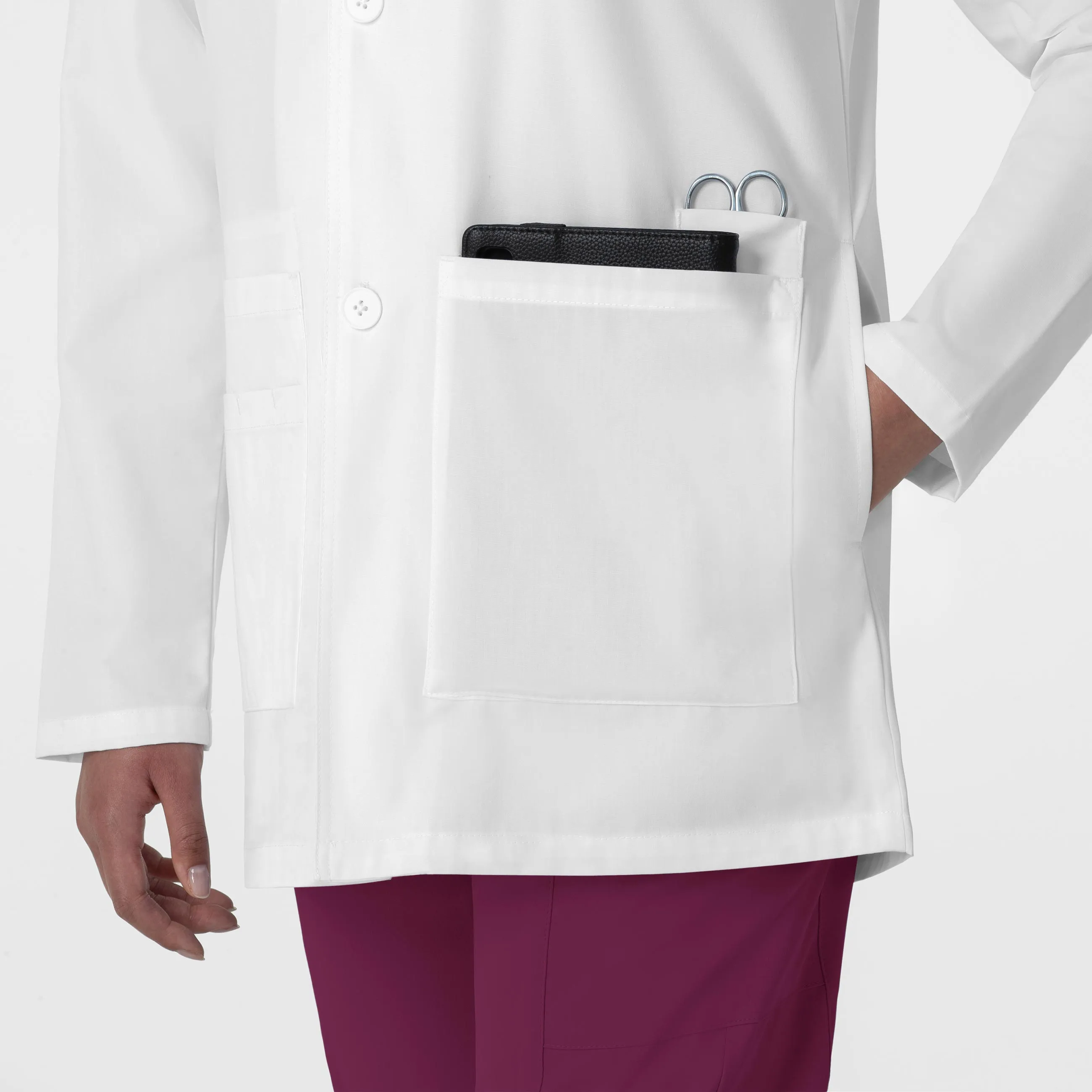 WonderLAB 7602 Unisex Iconic Lab Coat White