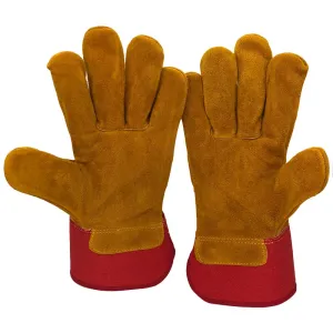Working Gloves Cowhide Leather Men Working Welding Gloves Safety