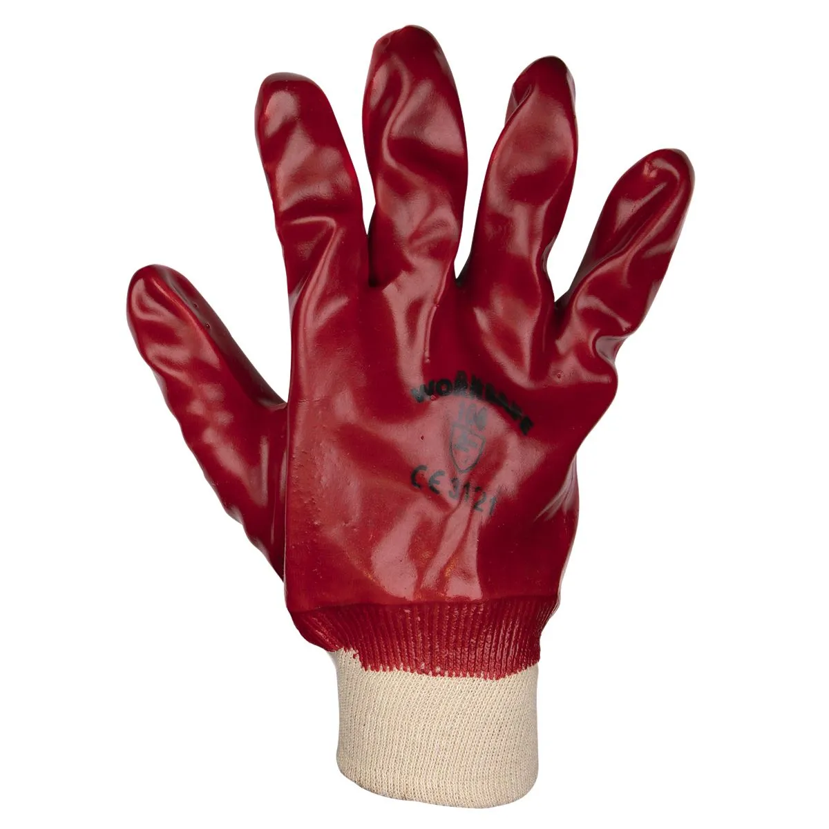 Worksafe by Sealey PVC Knit Wrist Gloves (Large) - Pack of 12 Pairs