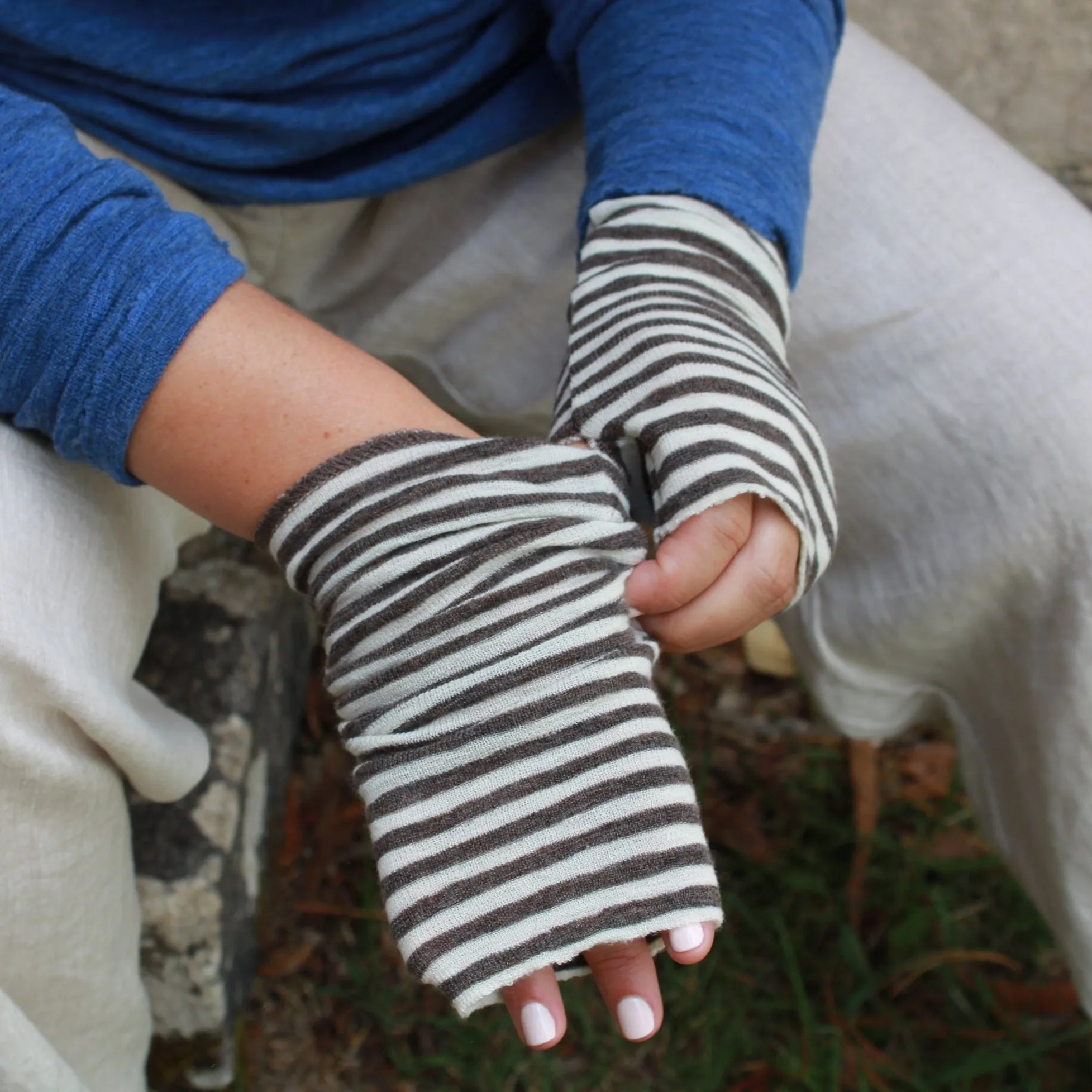 Wrist Warmer - Earth Stripe