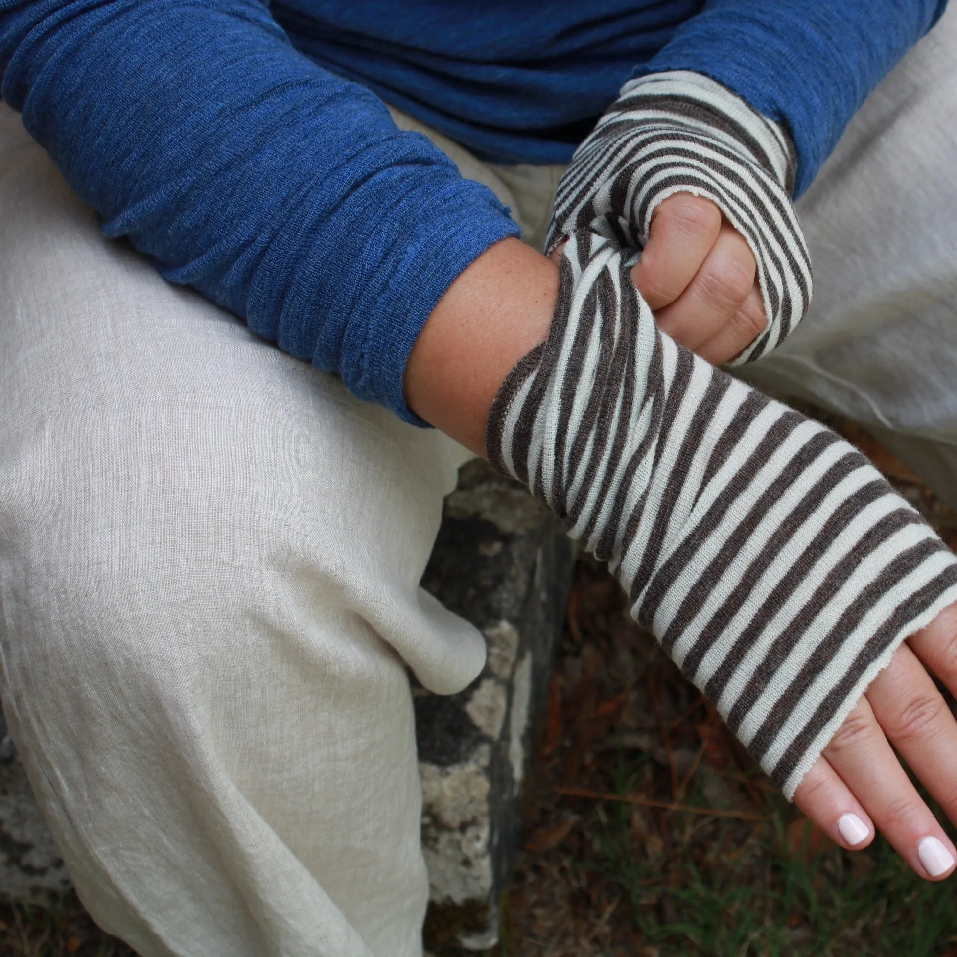 Wrist Warmer - Earth Stripe