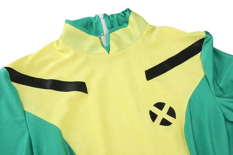 X Men Rogue Green And Yellow Halloween Outfit Cosplay Costume