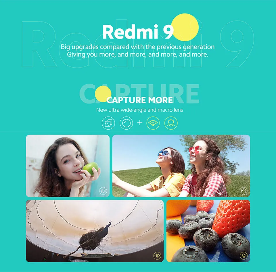 Xiaomi Redmi 9 global rom Smartphone  6.53"" Display 5020mAh Battery Redmi9 Mobile Phone blue_4 64G