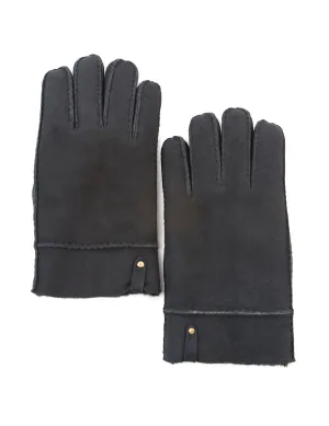 YISEVEN Men's Lambskin Shearling Leather Gloves