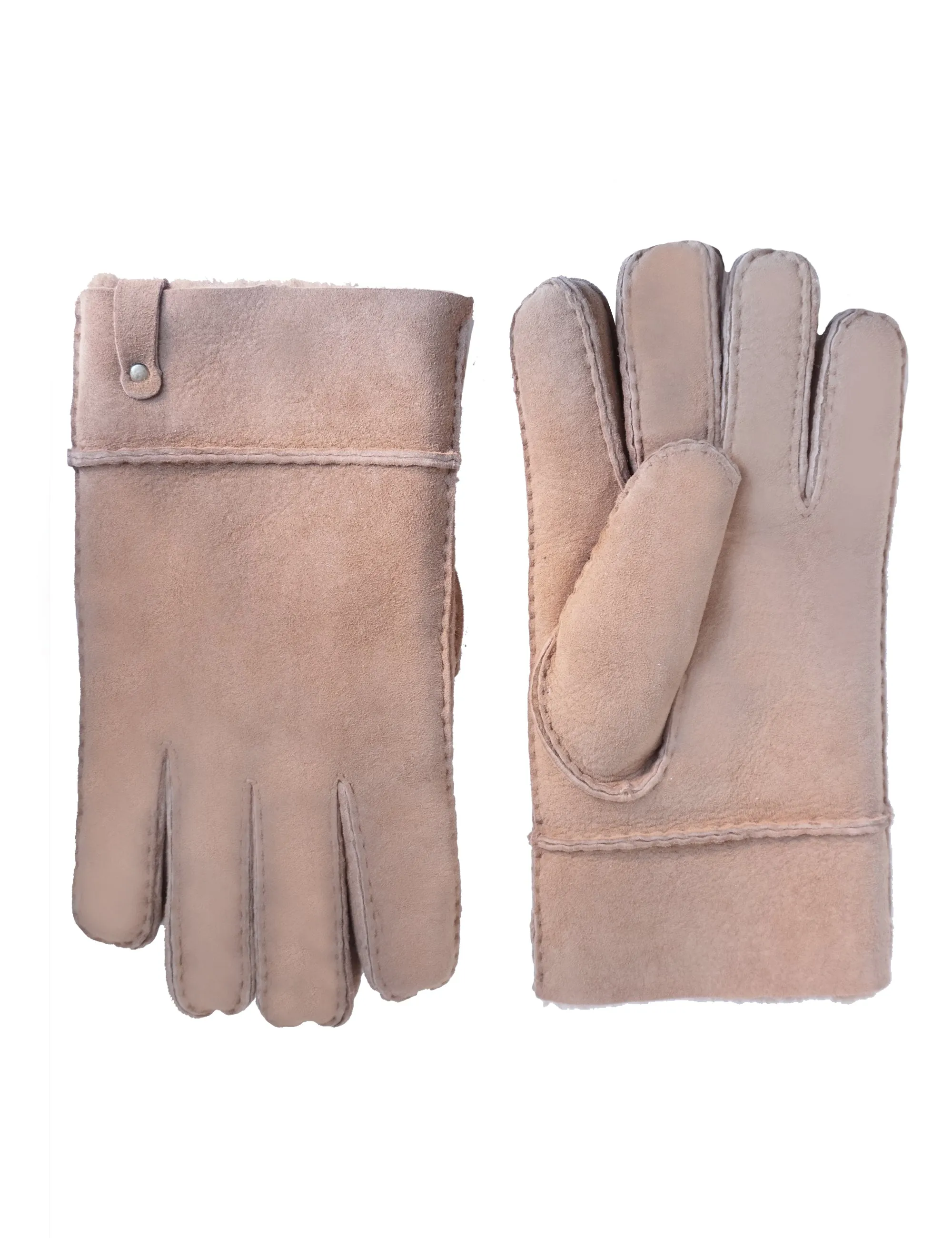 YISEVEN Men's Lambskin Shearling Leather Gloves