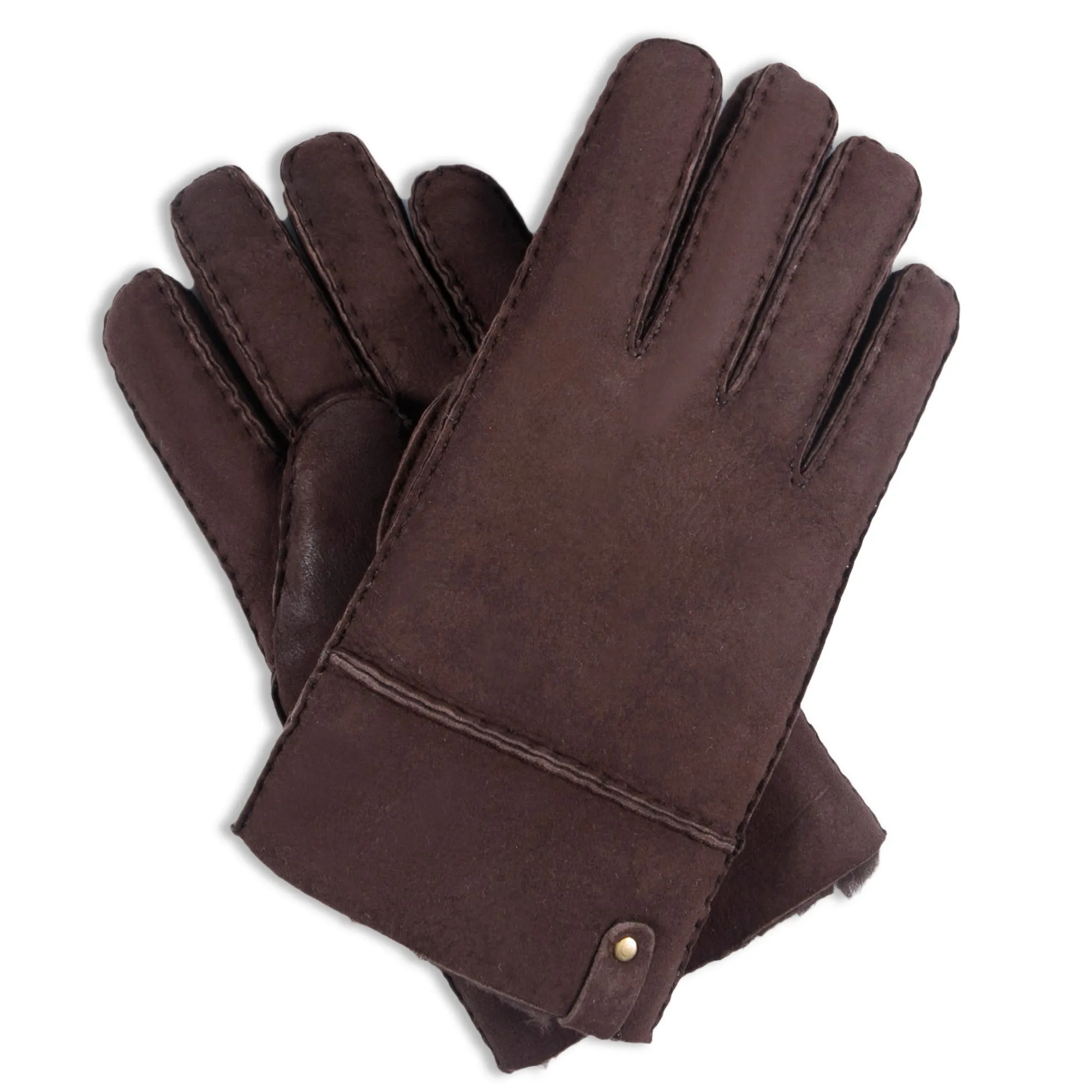 YISEVEN Men's Lambskin Shearling Leather Gloves