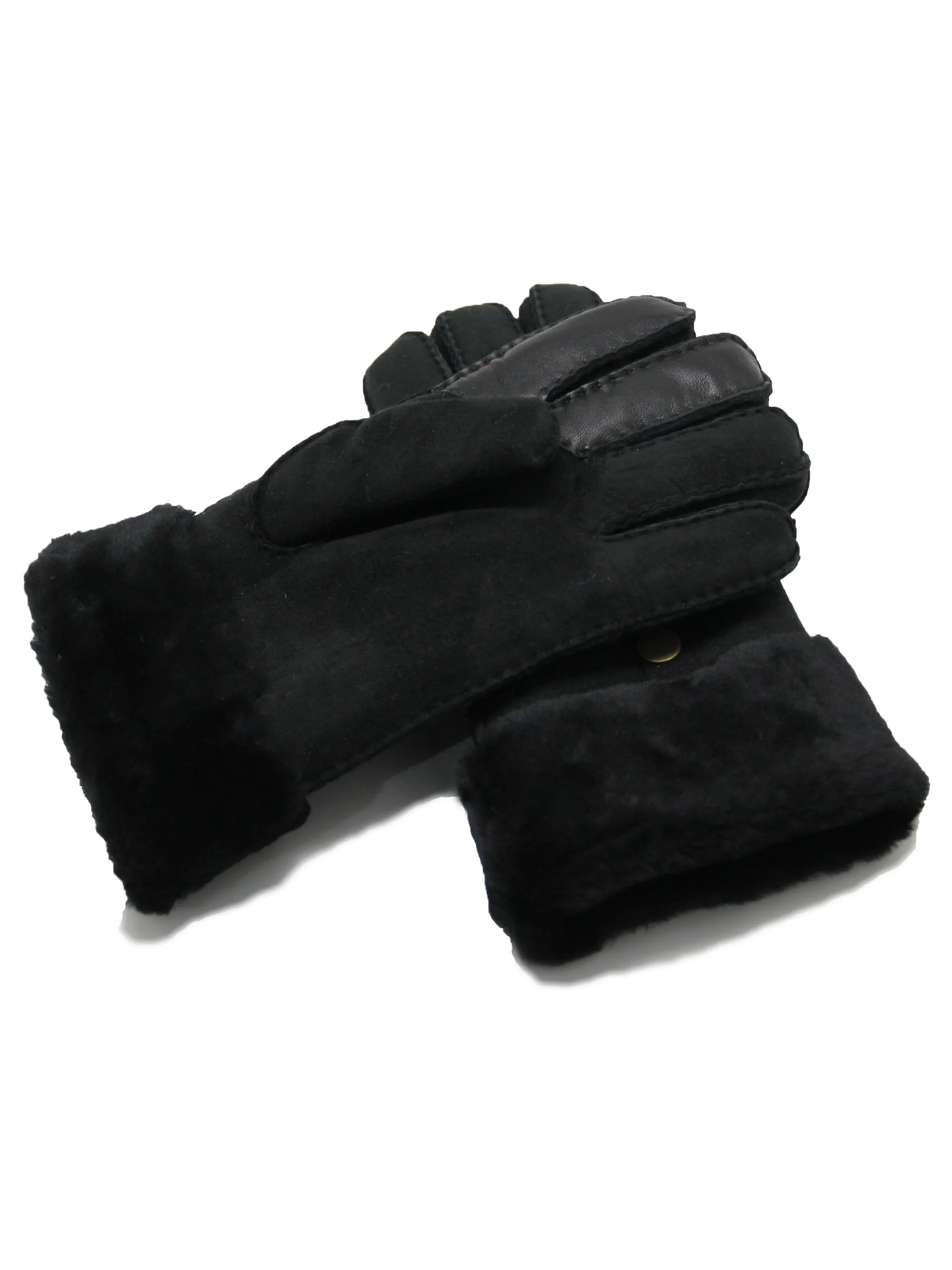 YISEVEN Men's  Lambskin Shearling Leather Gloves