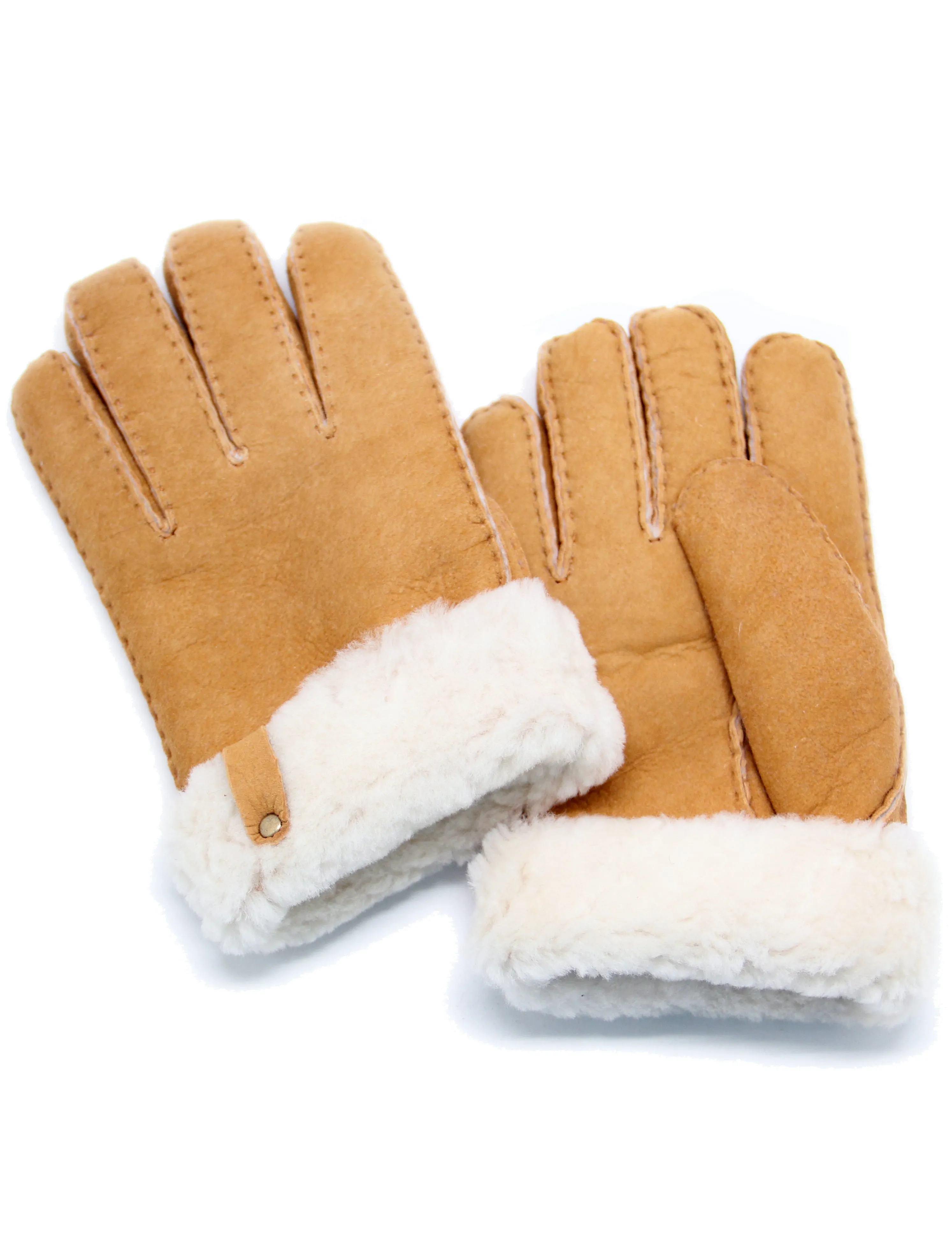 YISEVEN Men's Lambskin Shearling Leather Gloves