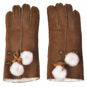 YISEVEN Women's Lambskin Shearling Leather Gloves