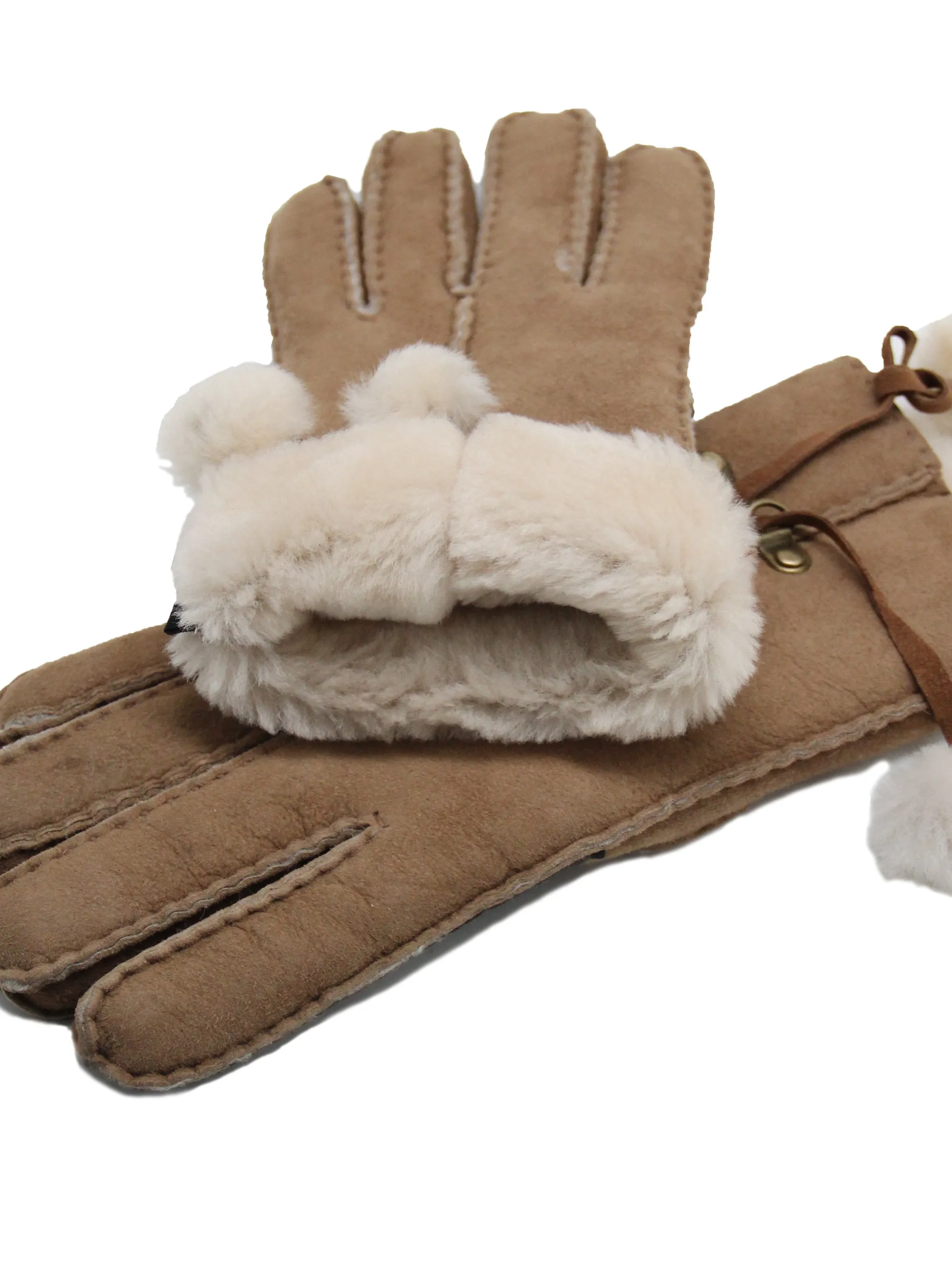 YISEVEN Women's Lambskin Shearling Leather Gloves