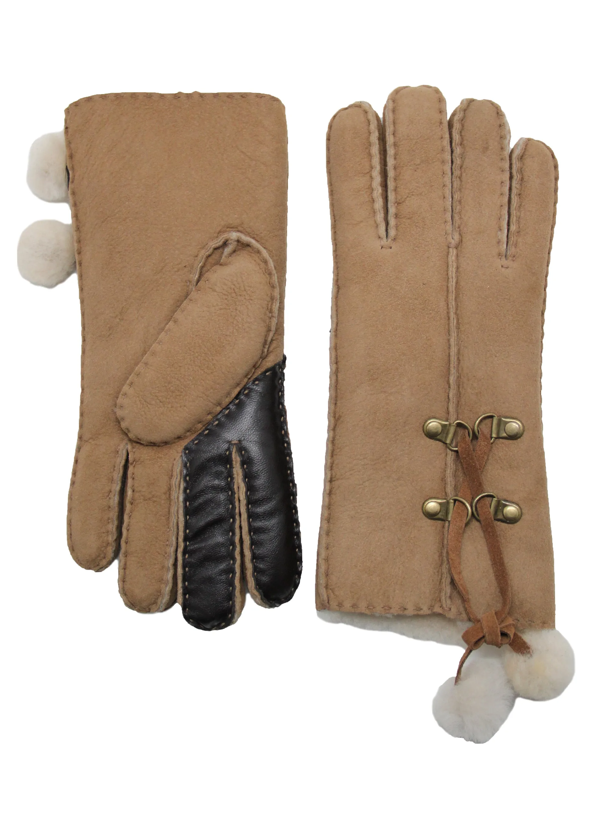 YISEVEN Women's Lambskin Shearling Leather Gloves