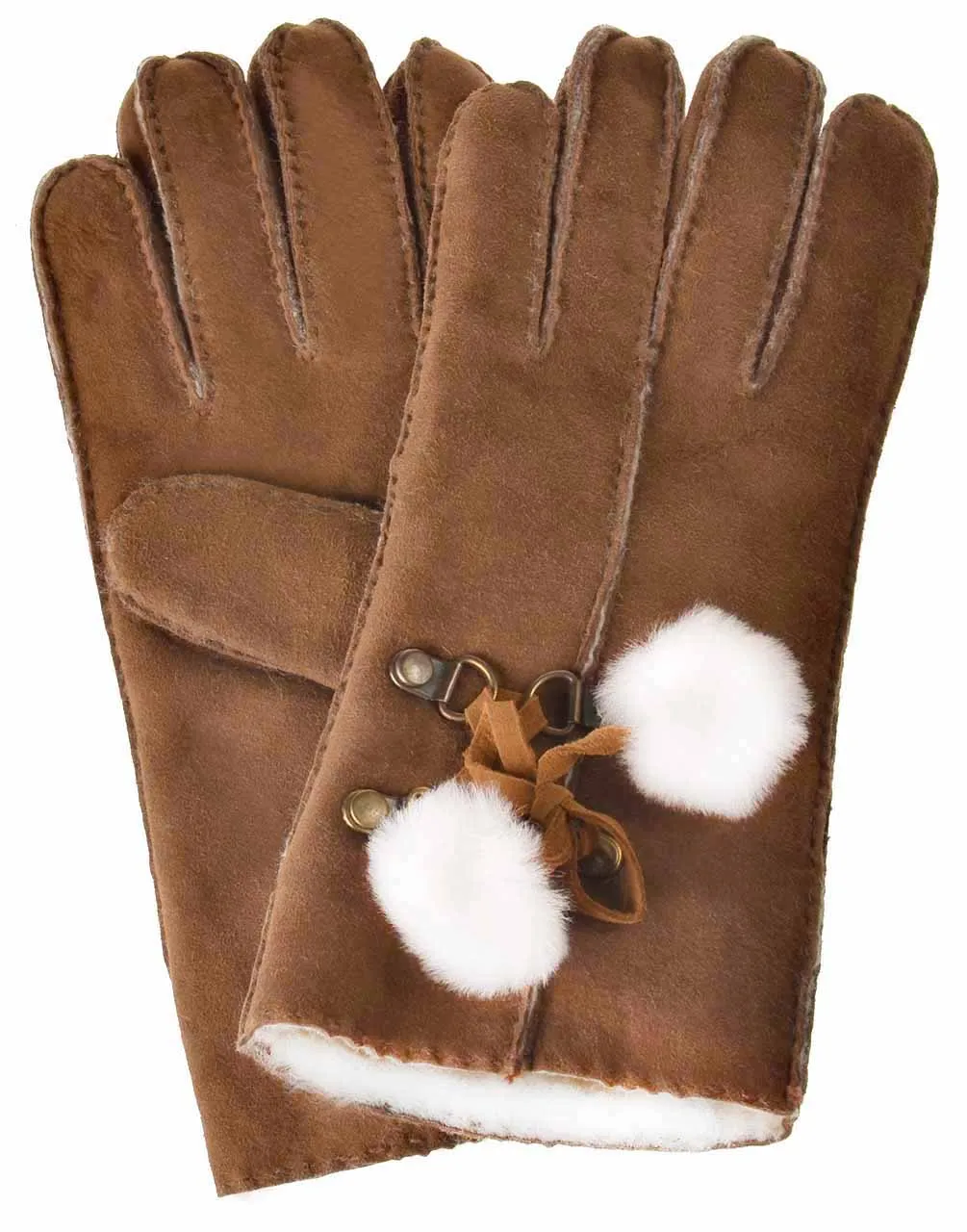YISEVEN Women's Lambskin Shearling Leather Gloves