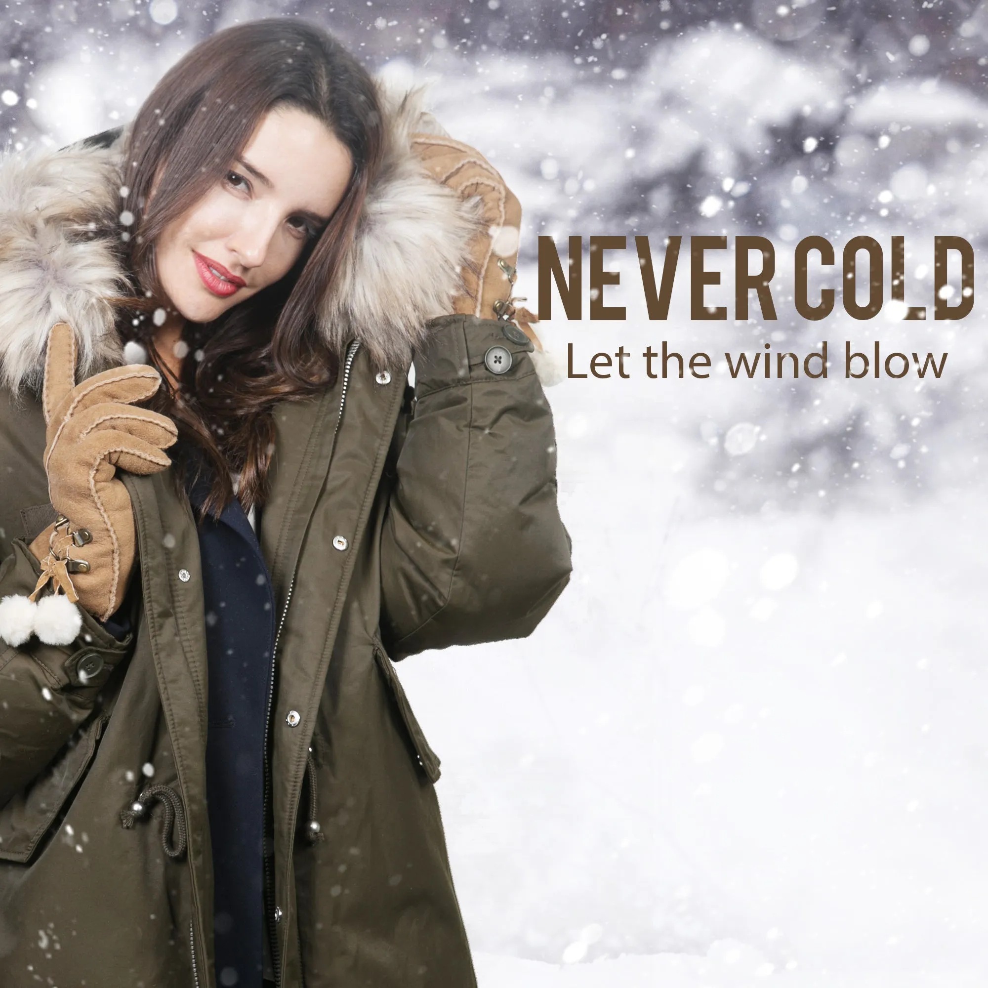 YISEVEN Women's Lambskin Shearling Leather Gloves