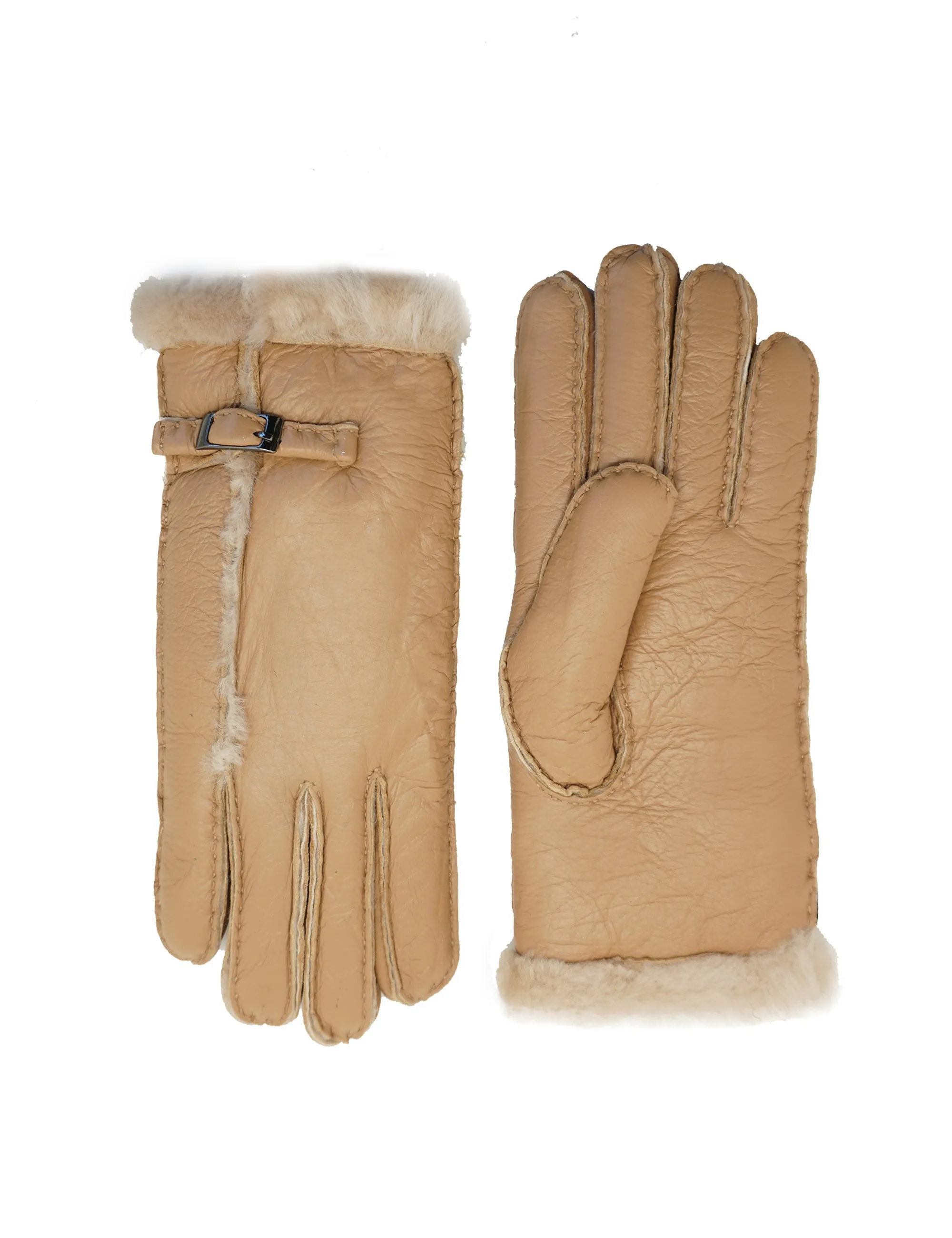 YISEVEN Womens Sheepskin Shearling Leather Gloves