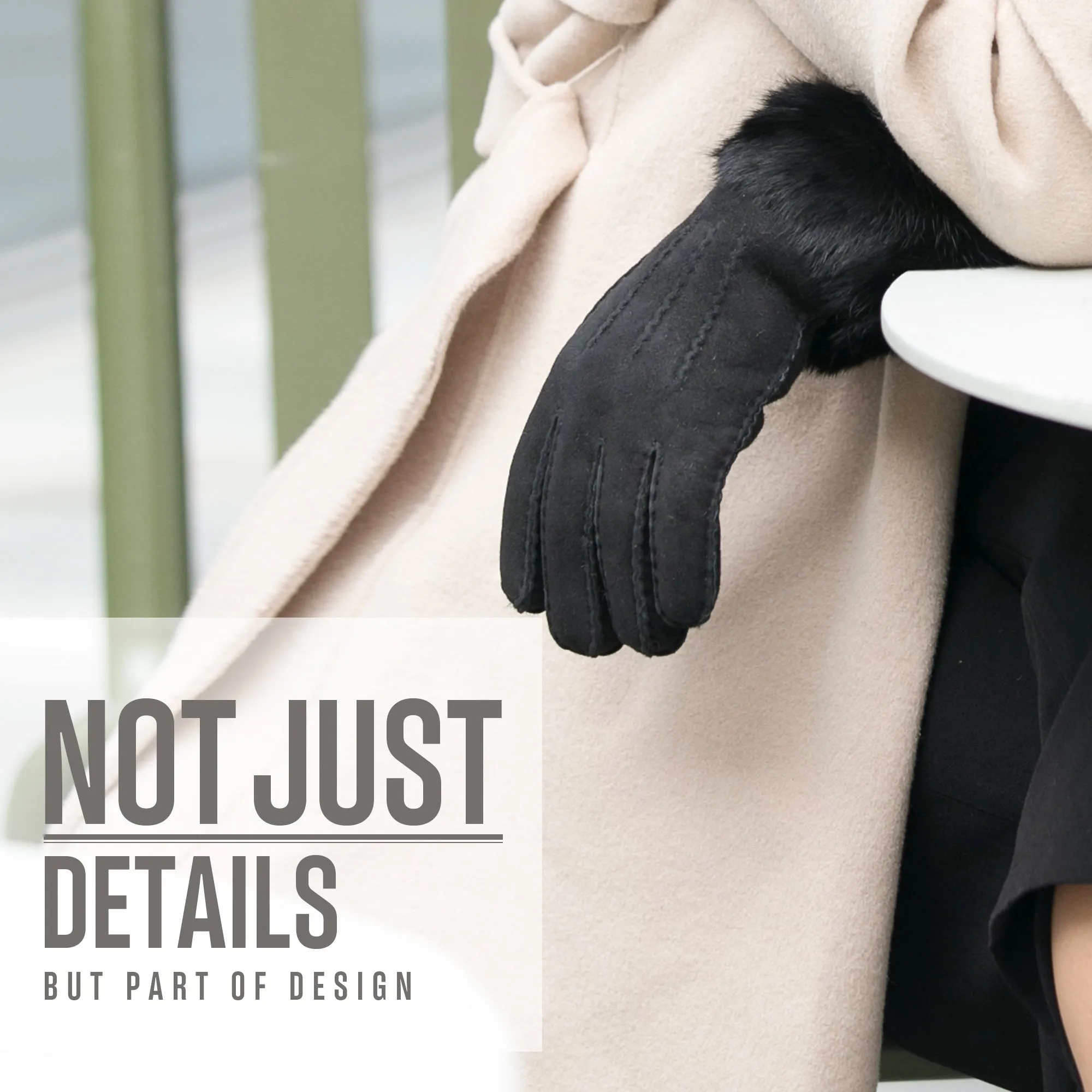 YISEVEN Women's Sheepskin Shearling Leather Gloves