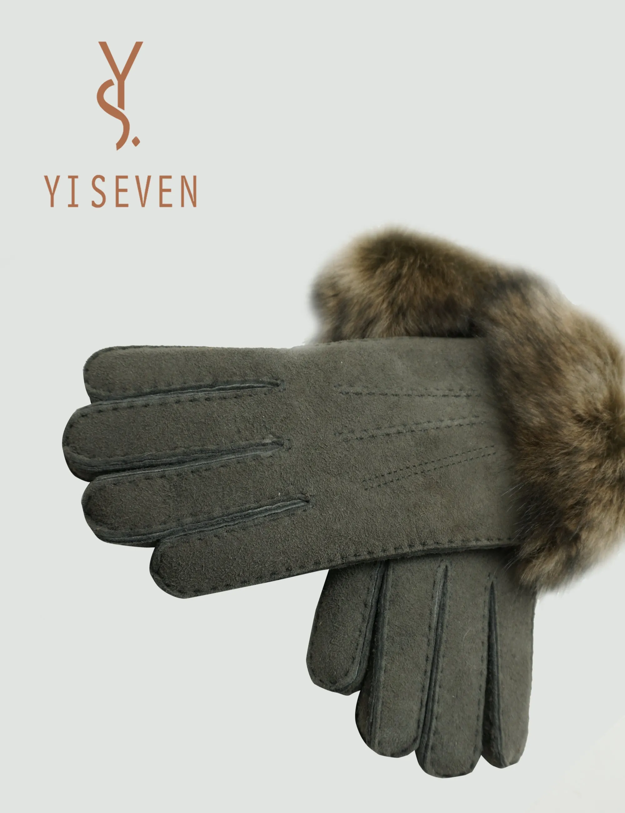 YISEVEN Women's Sheepskin Shearling Leather Gloves