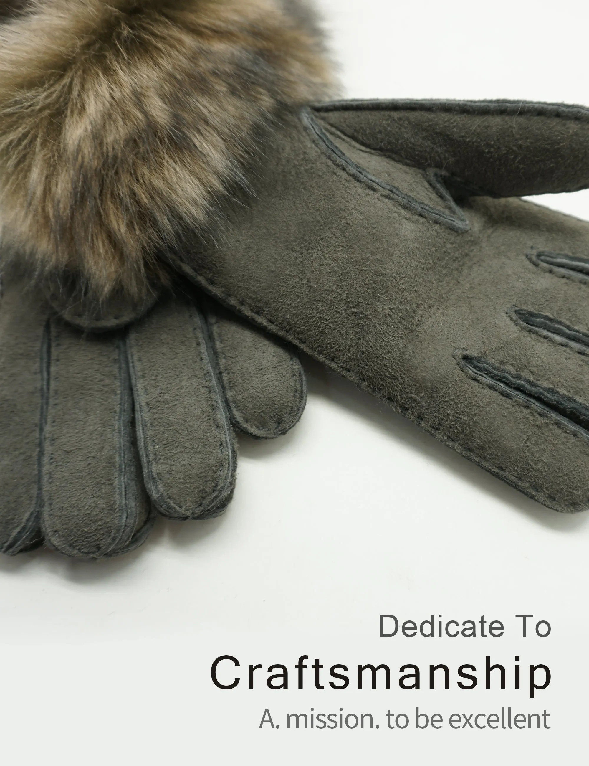 YISEVEN Women's Sheepskin Shearling Leather Gloves