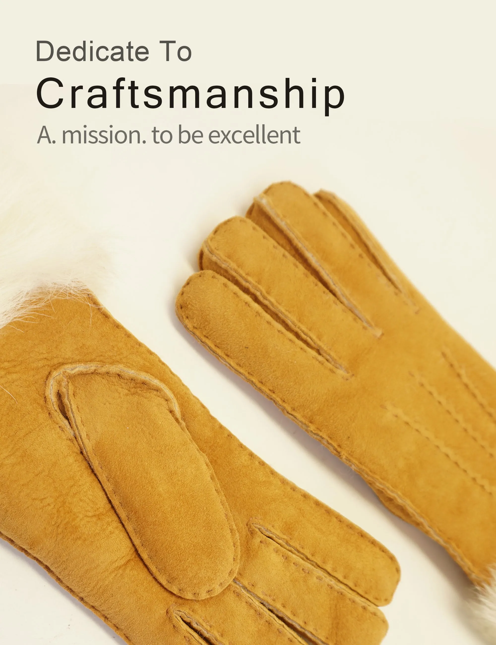 YISEVEN Women's Sheepskin Shearling Leather Gloves